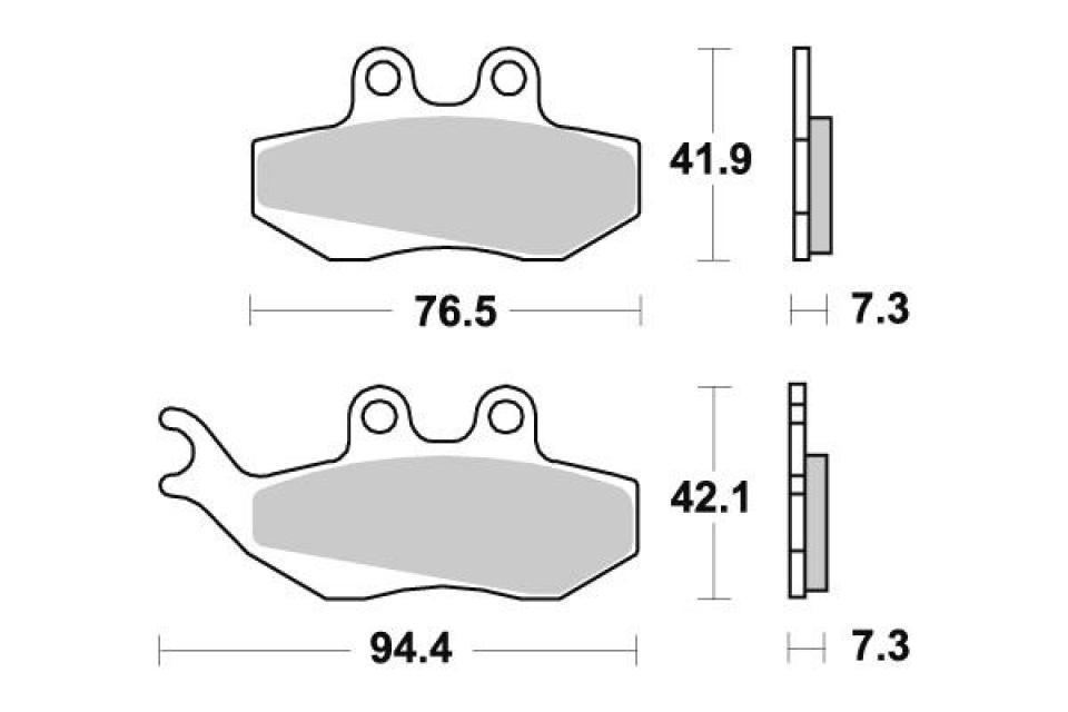 Plaquette de frein Ferodo pour Scooter Piaggio 125 Beverly 2001 à 2003 M2810/M2820 / AV / AR Neuf