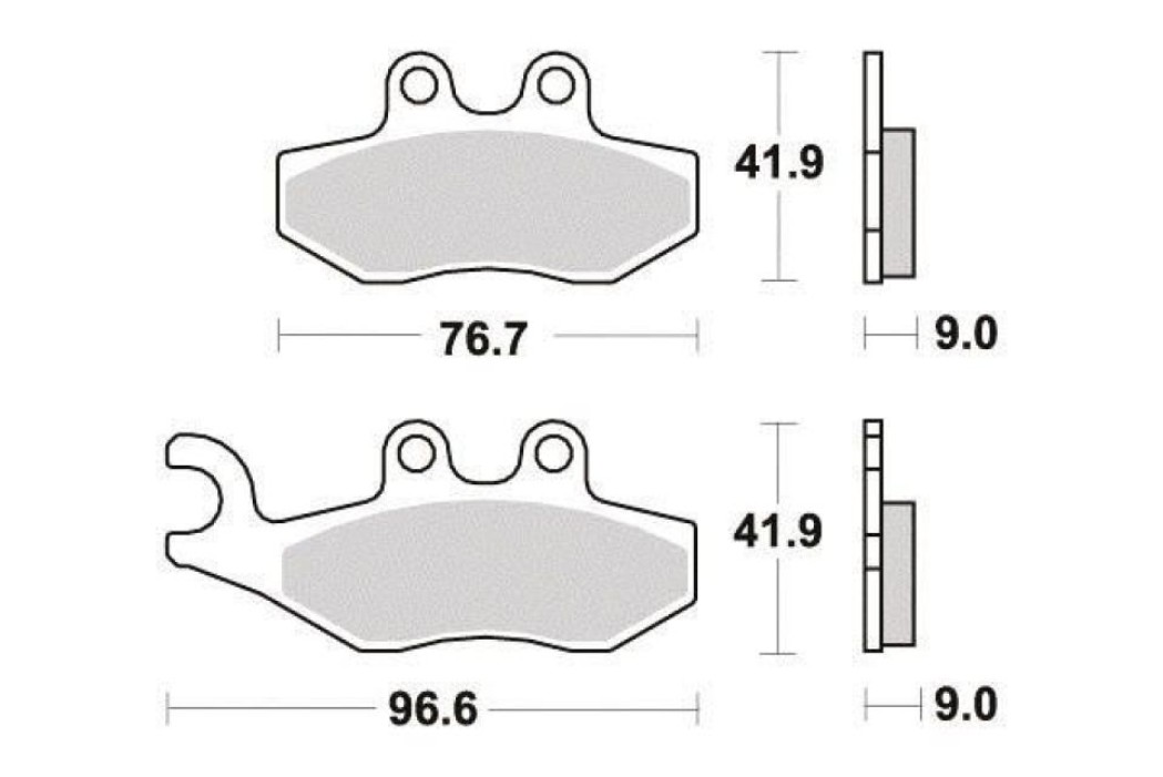 Plaquette de frein Ferodo pour Scooter Piaggio 125 Beverly Tourer Euro3 2008 à 2010 AV / AR Neuf