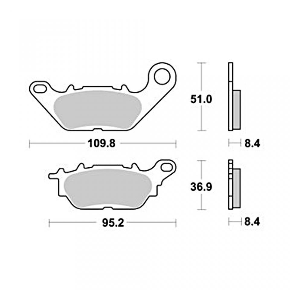 Plaquette de frein Ferodo pour Scooter Yamaha 125 N-Max Ie 4T Euro3 2015 à 2016 AR Neuf