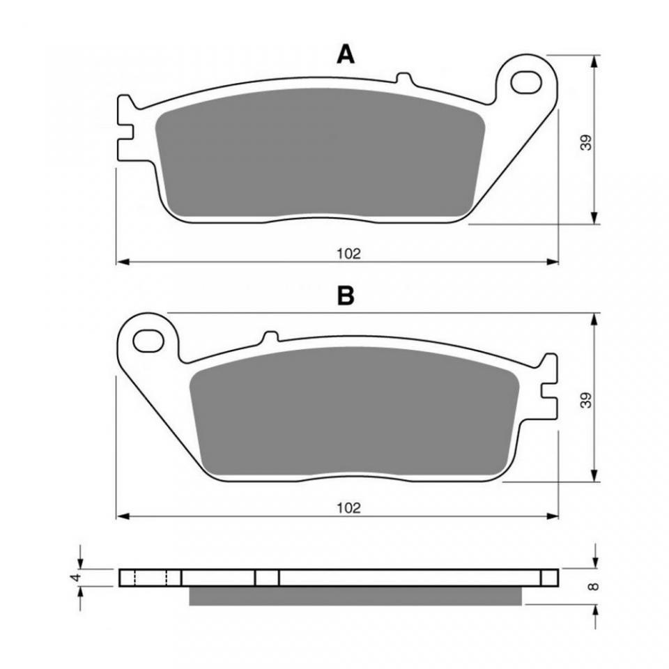 Plaquette de frein Ferodo pour Moto Kawasaki 750 Z ABS 2007 à 2013 AVG / AVD Neuf