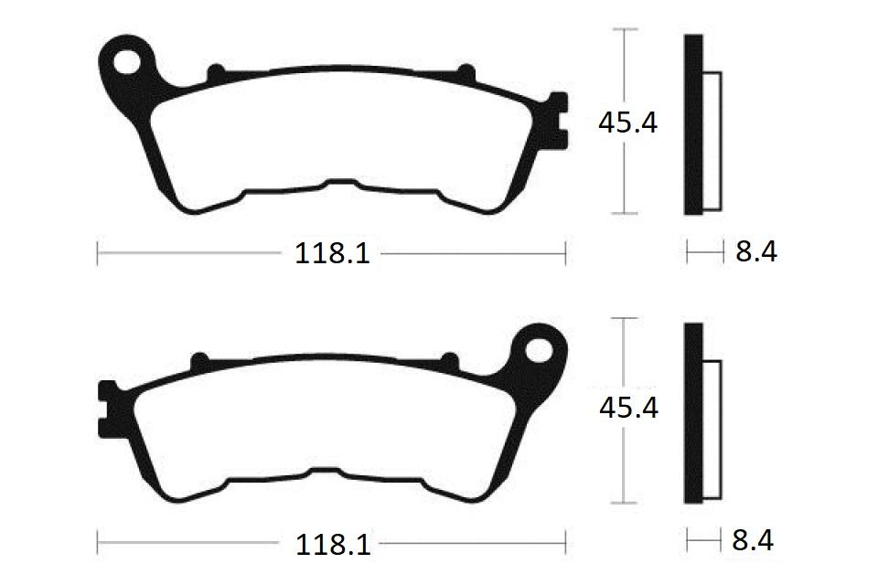 Plaquette de frein Ferodo pour Scooter Suzuki 125 Uh Burgman 2007 à 2013 AV / FDB2196SM Neuf