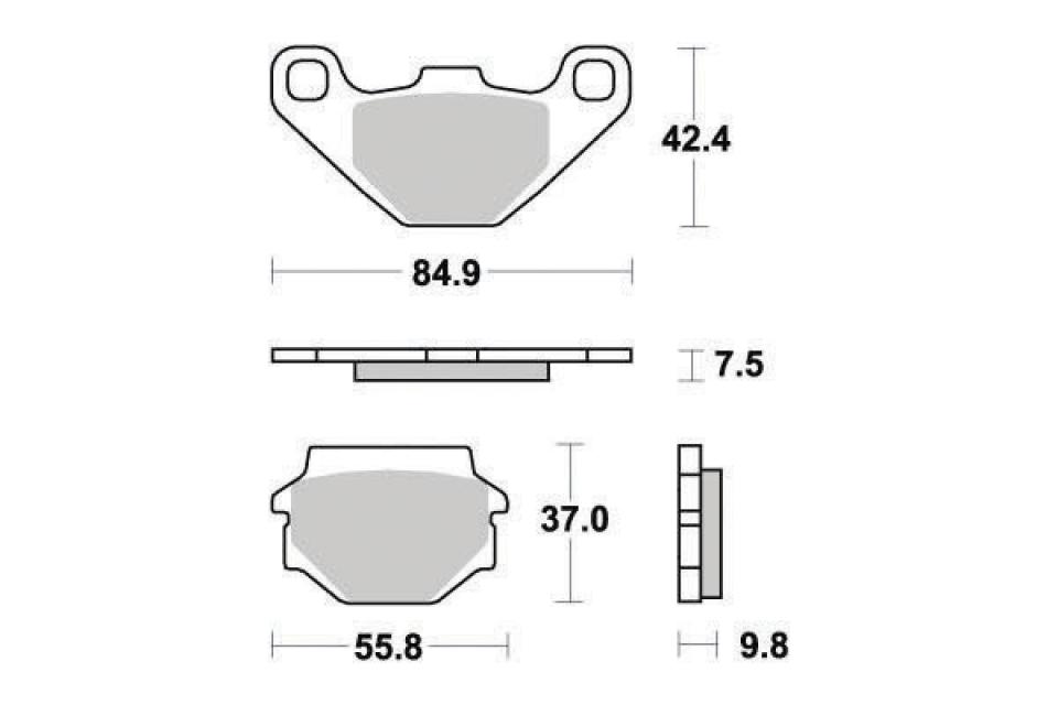 Plaquette de frein Ferodo pour Scooter Kymco 50 Agility 2011 U65010 / AR / FDB314EF Neuf