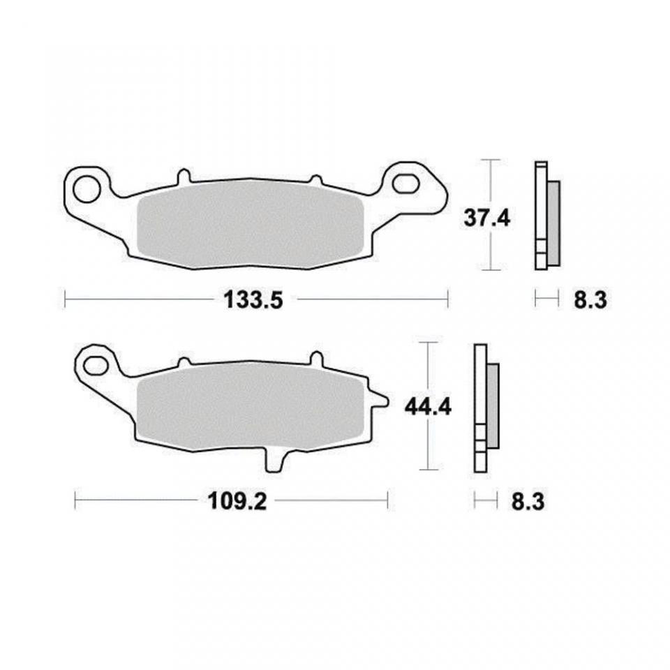 Plaquette frein Ferodo pour moto Kawasaki 500 Er-5 2001 à 2007 AV FDB2048EF Neuf