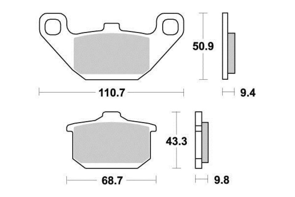 Plaquette de frein Ferodo pour Moto Kawasaki 750 GPZ Turbo 1984 à 1987 AVG / AR Neuf