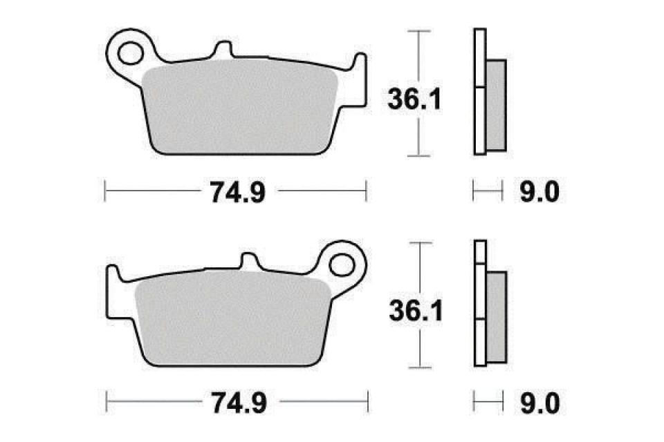 Plaquette de frein Ferodo pour Moto Gas gas 125 SM 2001 à 2009 AR / FDB672EF Neuf