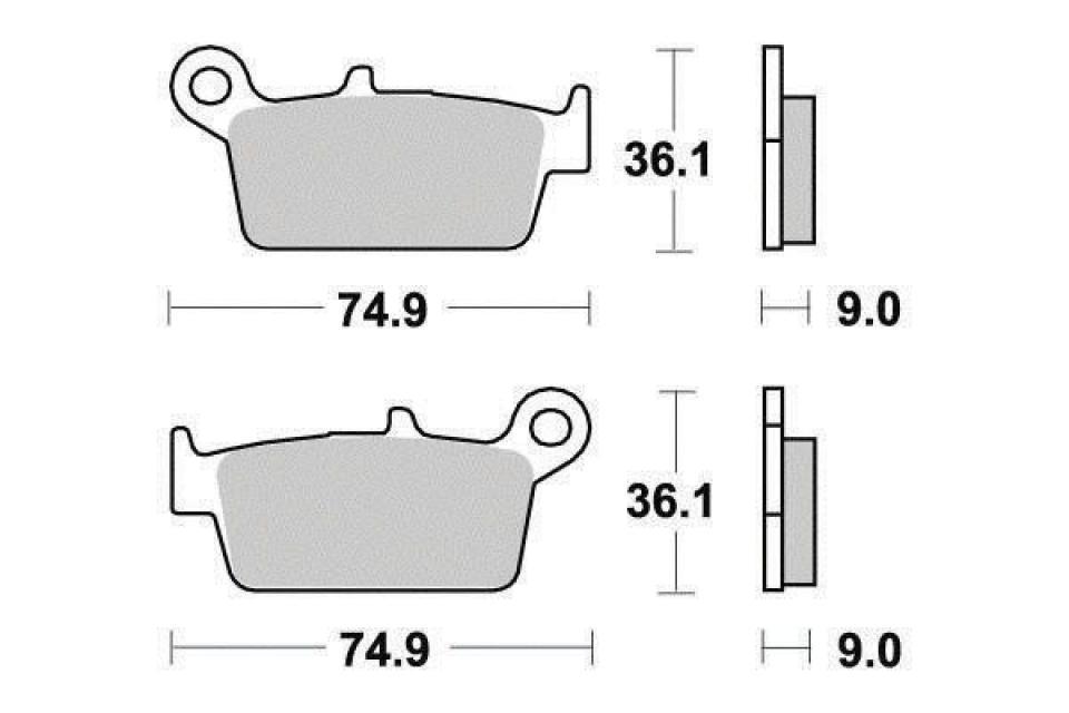 Plaquette de frein Ferodo pour Moto Gas gas 450 SM FSE 2003 à 2010 AR Neuf