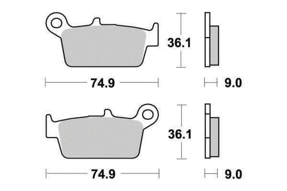 Plaquette de frein Ferodo pour Moto Gas gas 125 SM 2001 à 2009 AR / FDB672EF Neuf