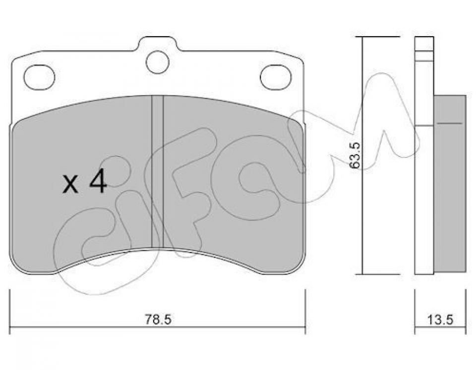 Plaquette de frein Ferodo pour Auto Piaggio 1300 Porter 2009 à 2010 S90HW / AV / FVR549 Neuf