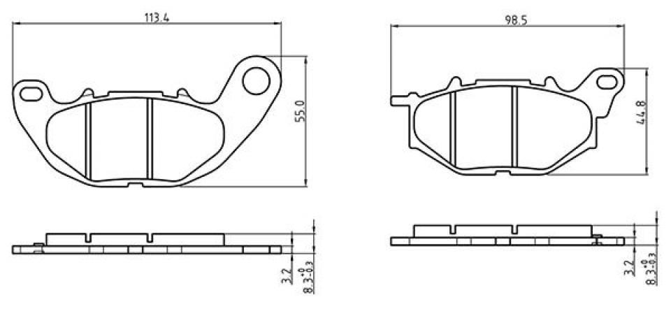 Plaquette de frein Ferodo pour Moto Yamaha 320 Yzf 300 R3 2015 à 2020 AV / FDB2280EF Neuf