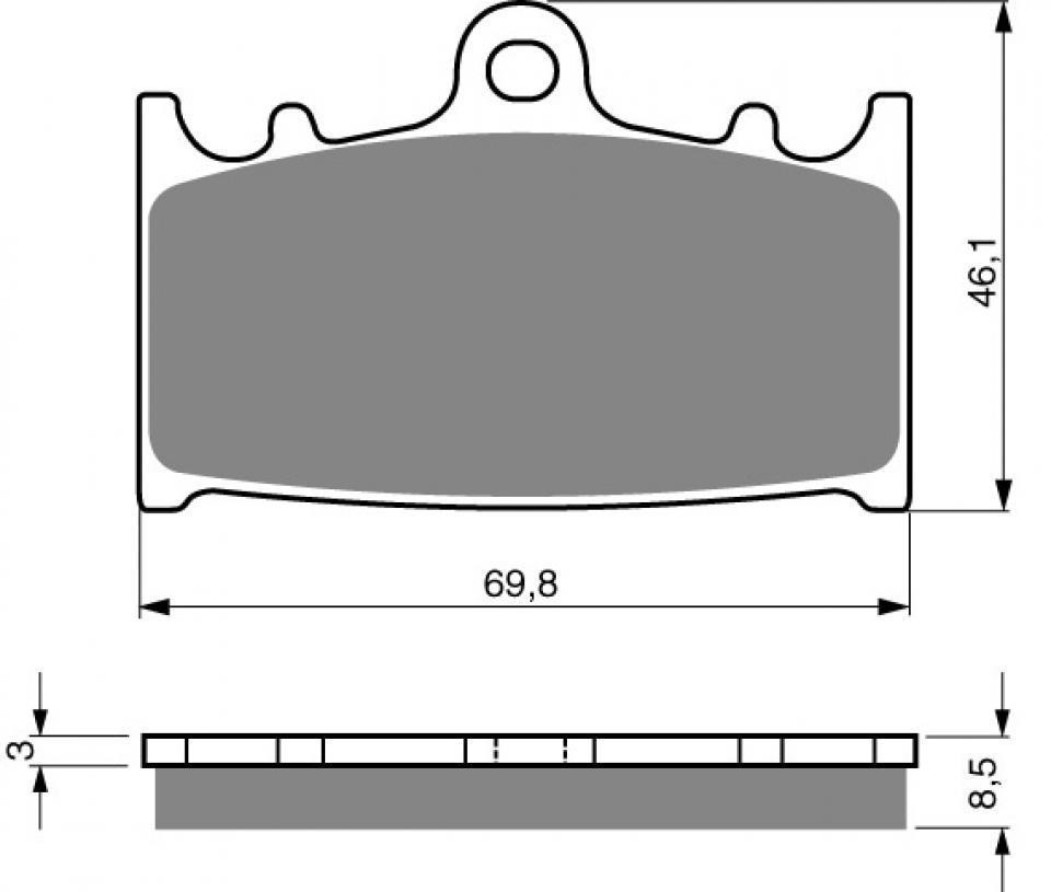 Plaquette de frein Gold Fren pour Moto Suzuki 600 GSR 2006 à 2010 AVG/AVD / K6/K7/K8 Neuf