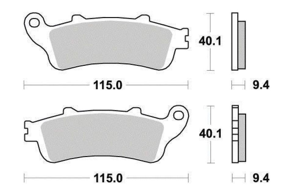 Plaquette de frein Ferodo pour Moto Honda 650 Nt V Deauville 2002 à 2005 AVG / AVD / AR / FDB2073EF Neuf
