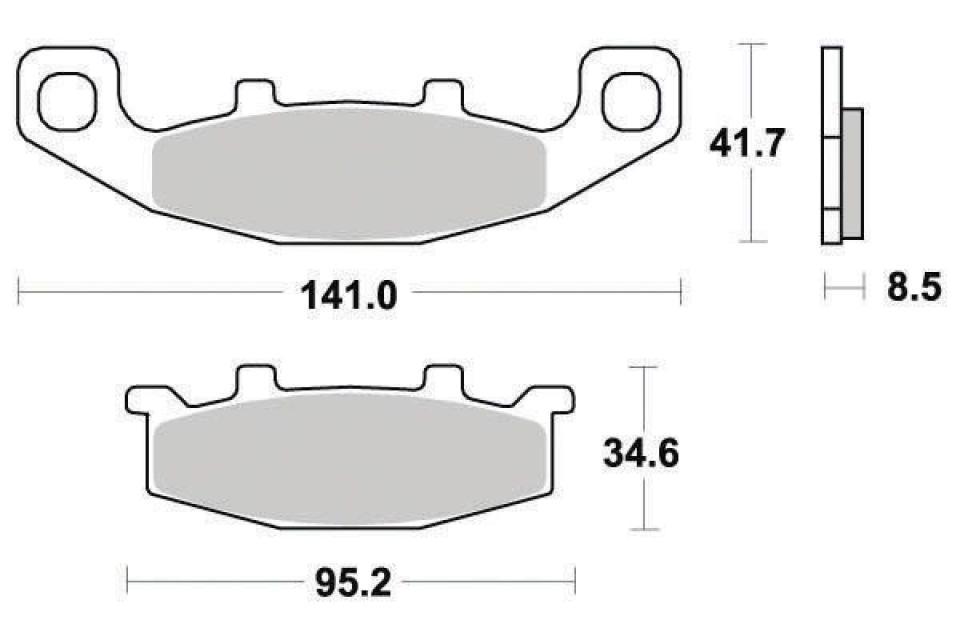 Plaquette de frein Ferodo pour Moto Kawasaki 500 Er-5 1996 à 2000 AV / FDB481EF Neuf