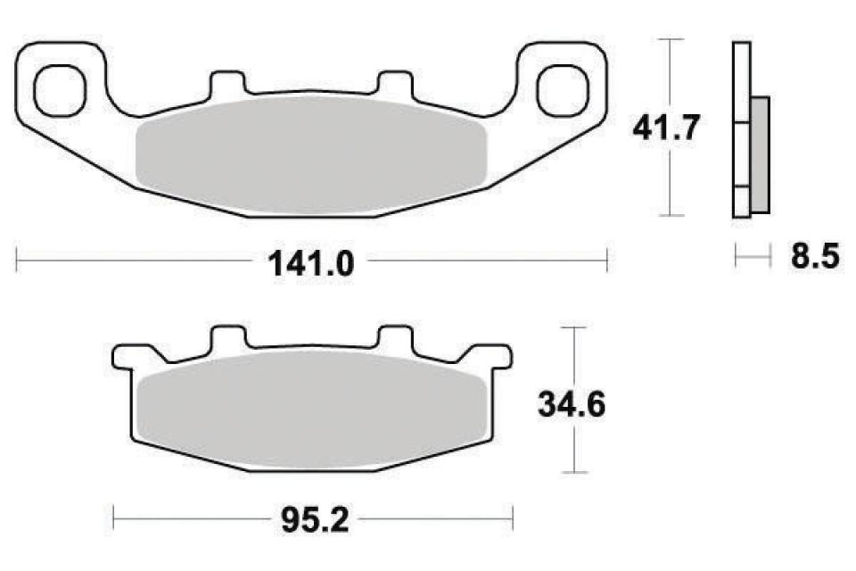 Plaquette de frein Ferodo pour Moto Kawasaki 500 Er-5 1996 à 2000 AV / FDB481EF Neuf