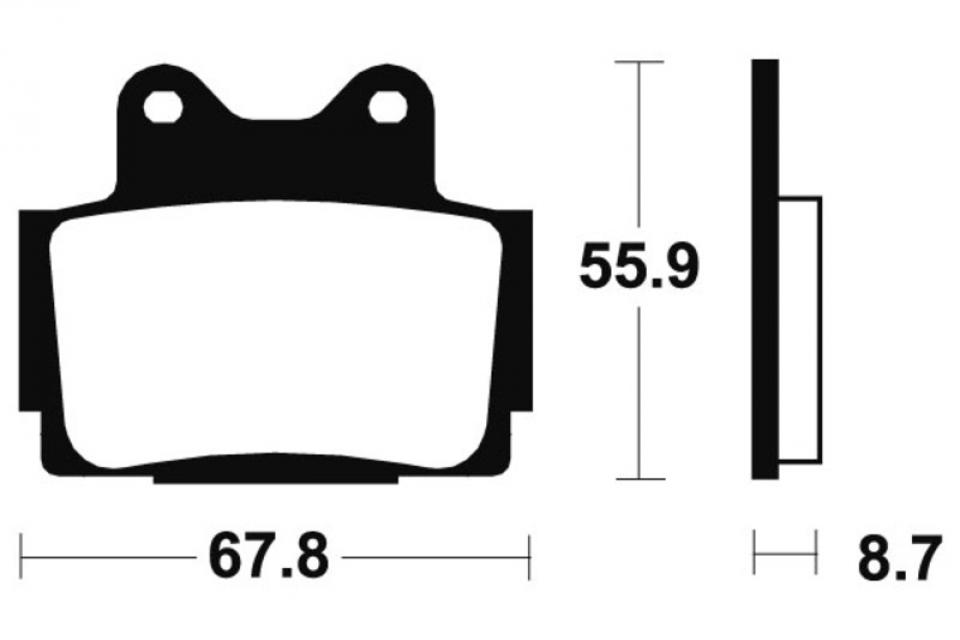 Plaquette de frein Tecnium pour Moto Yamaha 125 TZR 1988 MA70 Neuf