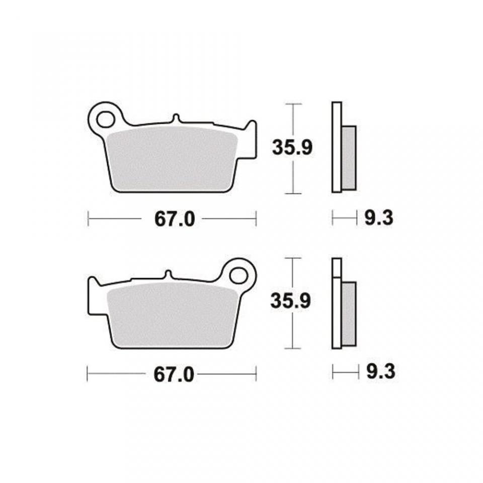 Plaquette de frein Braking pour Moto Gas gas 250 Ec 4T 2010 à 2011 AR Neuf