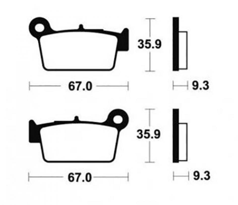 Plaquette de frein Tecnium pour moto Kawasaki 450 KXF 2006 MO290 Neuf