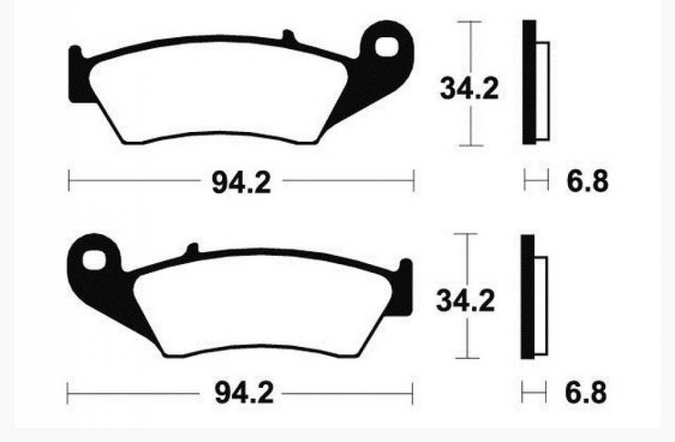 Paire de plaquette de frein avant pour moto Gas gas 125 EC 2000 à 2014 Tecnium MO194