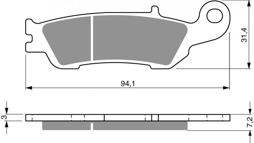 Plaquette de frein Gold Fren pour Moto Yamaha 125 YZ 2008 à 2014 GF248 S3 Neuf