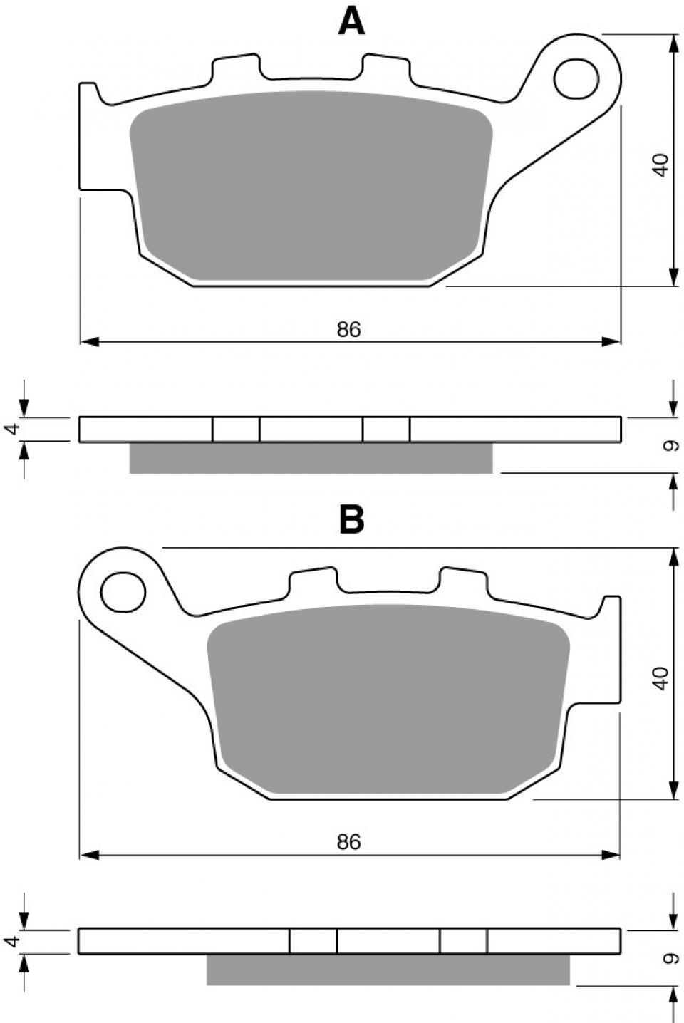 Plaquette de frein Gold Fren pour Moto Suzuki 650 SFV ABS 2009 à 2015 ARD / AK9/AL0/AL1/AL2/AL3/AL4/AL5 Neuf