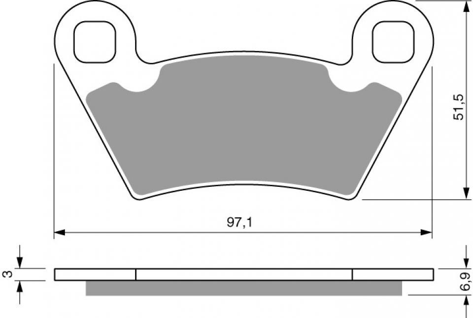 Plaquette de frein Gold Fren pour quad Polaris 400 Ranger 2010 à 2014 ARG/ARD Neuf