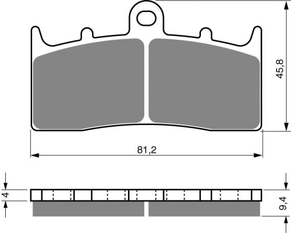 Plaquette de frein Gold Fren pour Moto BMW 1150 R GS 2002 à 2006 AVG / AVD Neuf