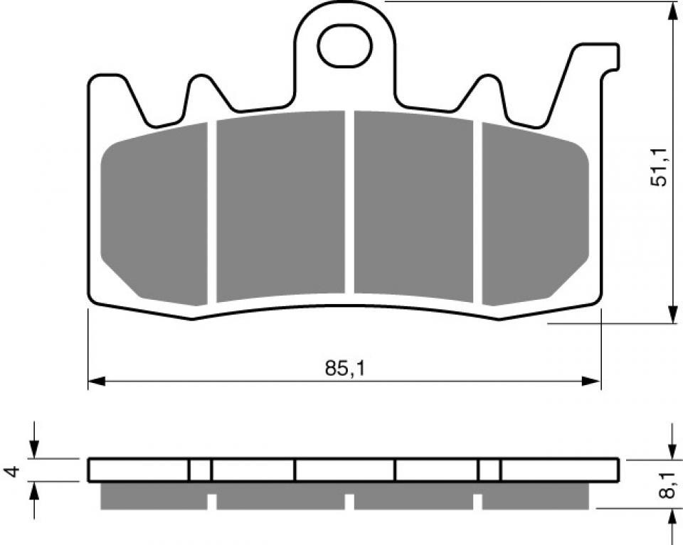 Plaquette de frein Gold Fren pour Moto Ducati 939 Hyperstrada 2016 à 2017 AVG/AVD Neuf