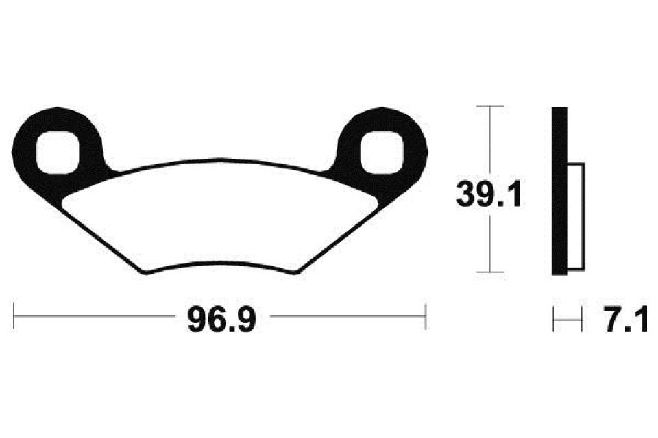 Plaquette de frein Tecnium pour Quad Polaris 500 Scrambler 4X2/4X4 1998 à 2005 AVG / AVD Neuf