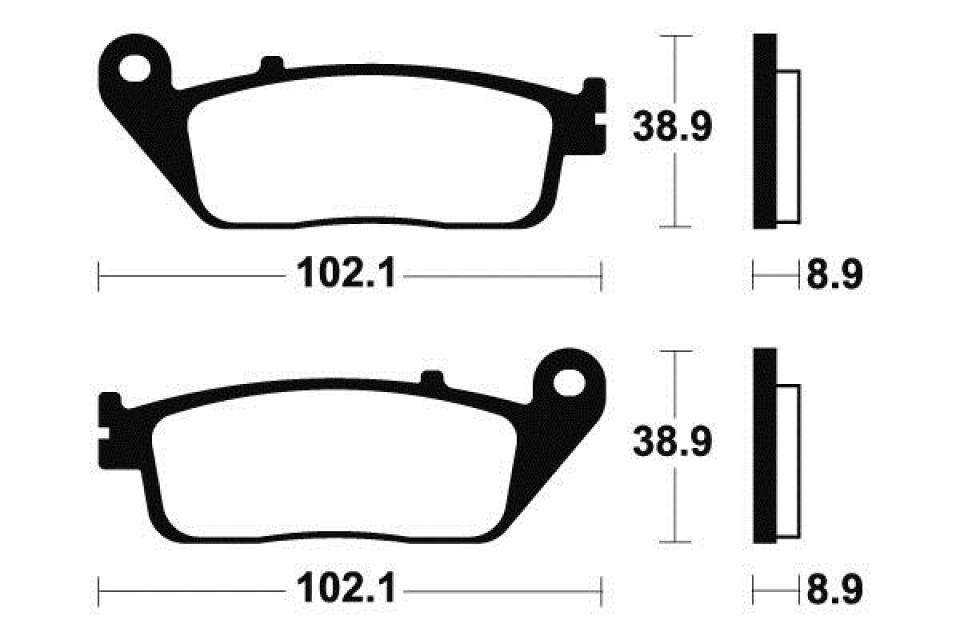 Plaquette de frein Tecnium pour Scooter Honda 600 FJS Silver Wing 2001 à 2008 MSS311 Neuf