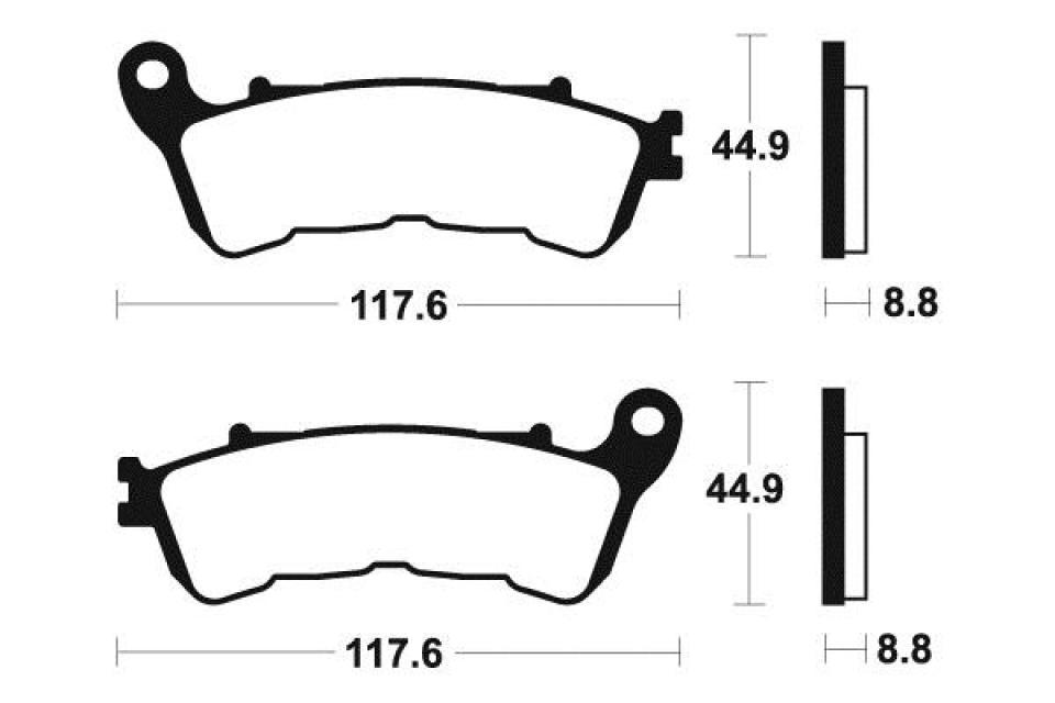 Plaquette de frein Tecnium pour Moto Honda 1300 Cb N/S Abs 2010 à 2014 AVG / AVD Neuf