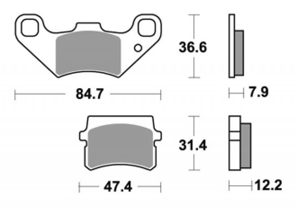 Plaquette de frein AP Racing pour Buggy Quadzilla 250 XRV E 2006 à 2007 AVG/AVD Neuf