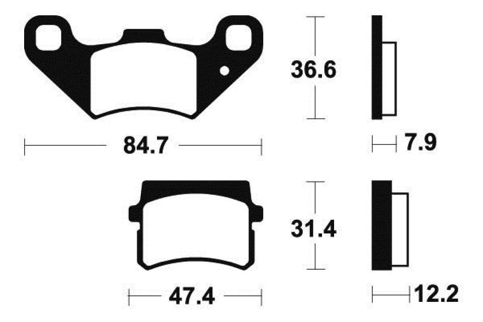 Plaquette de frein Tecnium pour Quad PGO 250 Bugrider AVG/AVD Neuf