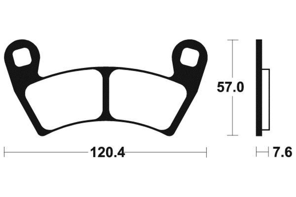 Plaquette de frein Tecnium pour Quad Polaris 400 Ranger 2010 à 2014 AVG/AVD Neuf