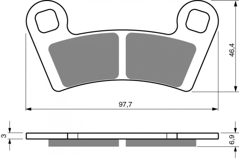 Plaquette de frein DP Brakes pour Quad Polaris 525 Outlaw Irs 2008 à 2011 AVG/AVD Neuf