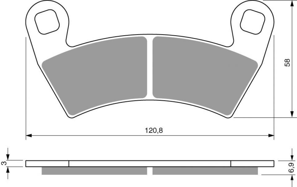 Plaquette de frein DP Brakes pour Quad Polaris 800 Ranger 6X6 2010 à 2014 AVG/AVD Neuf