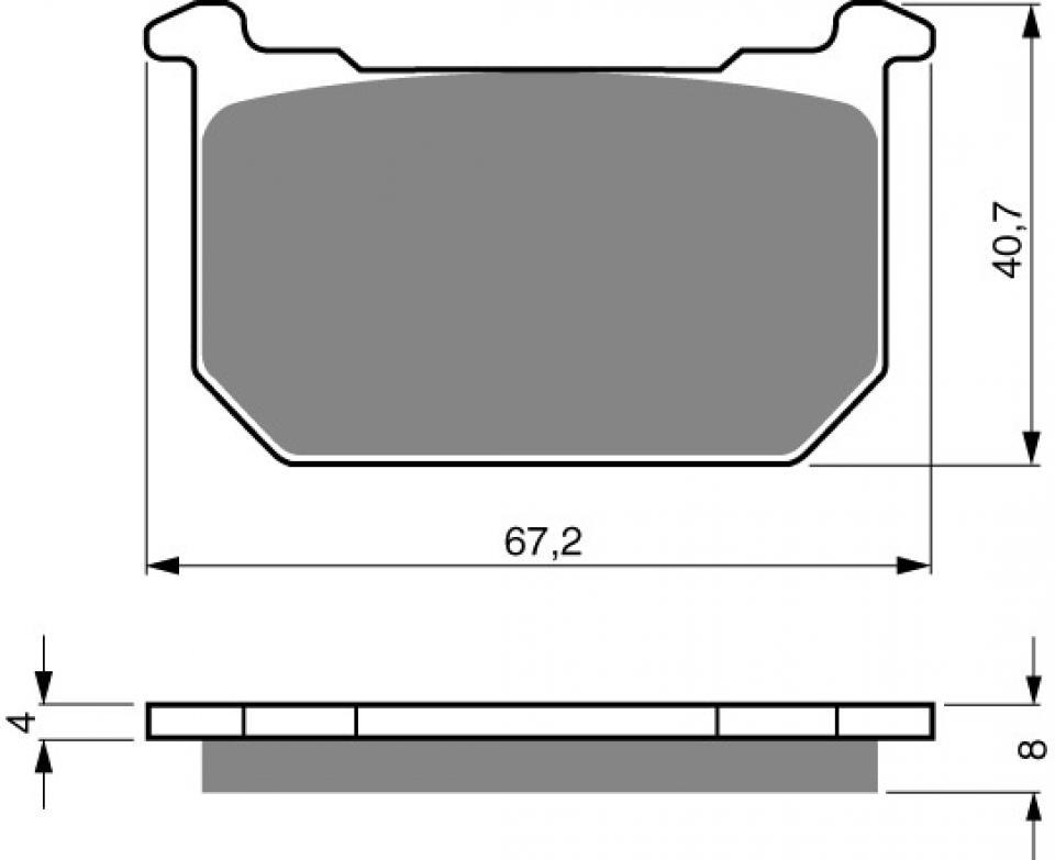 Plaquette de frein KSK pour Moto Kawasaki 250 Z J 1981 AVG / AVD Neuf