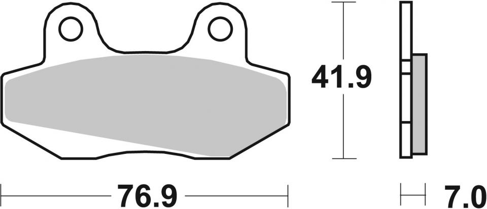 Plaquette de frein SBS pour Moto Generic 50 Classic 2017 à 2018 AVG Neuf