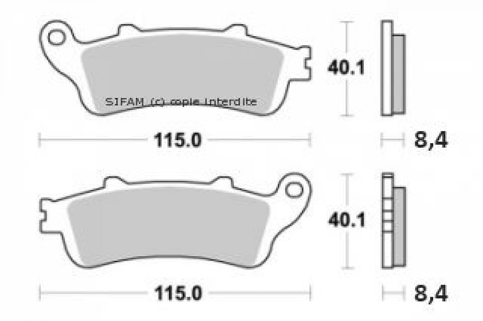 Plaquette de frein Ferodo pour Moto Honda 800 Vfr Fi Vtec 2002 à 2009 AVG / AR Neuf