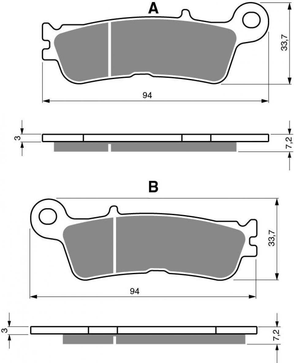 Plaquette de frein Gold Fren pour Moto Yamaha 450 YZ-F Ie 2020 Neuf