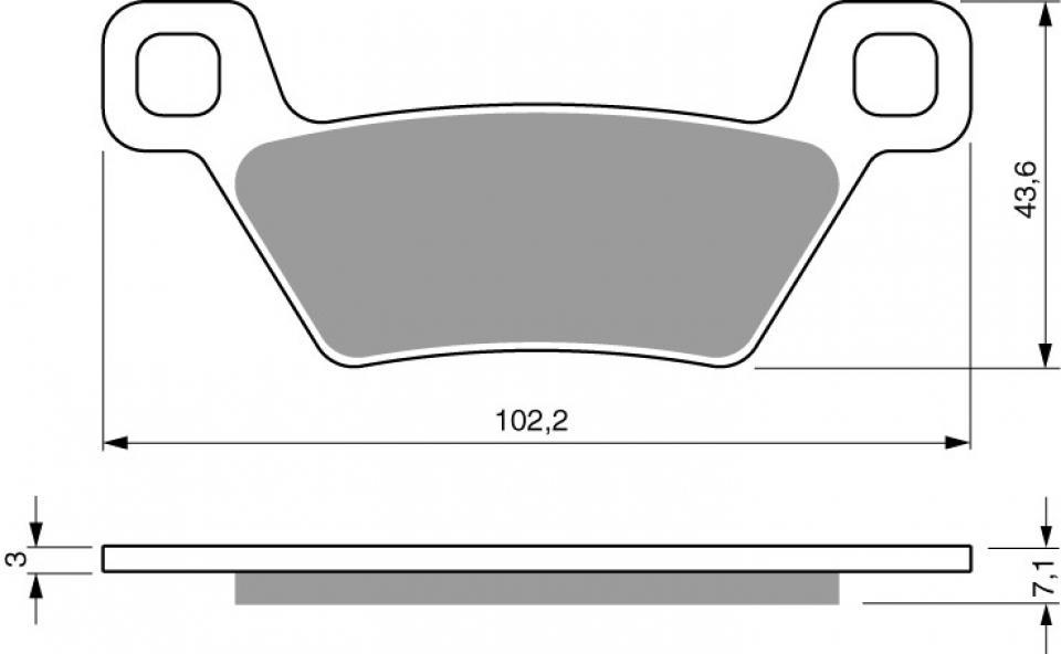 Plaquette de frein Gold Fren pour Quad Kymco 700 Mxu I Lof 4X4 2013 AR Neuf