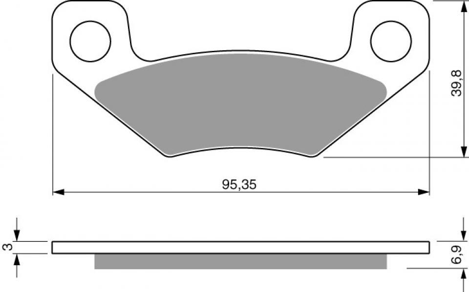 Plaquette de frein Gold Fren pour Quad John Deere NC Gator HPX 2004 à 2005 AV / AR Neuf