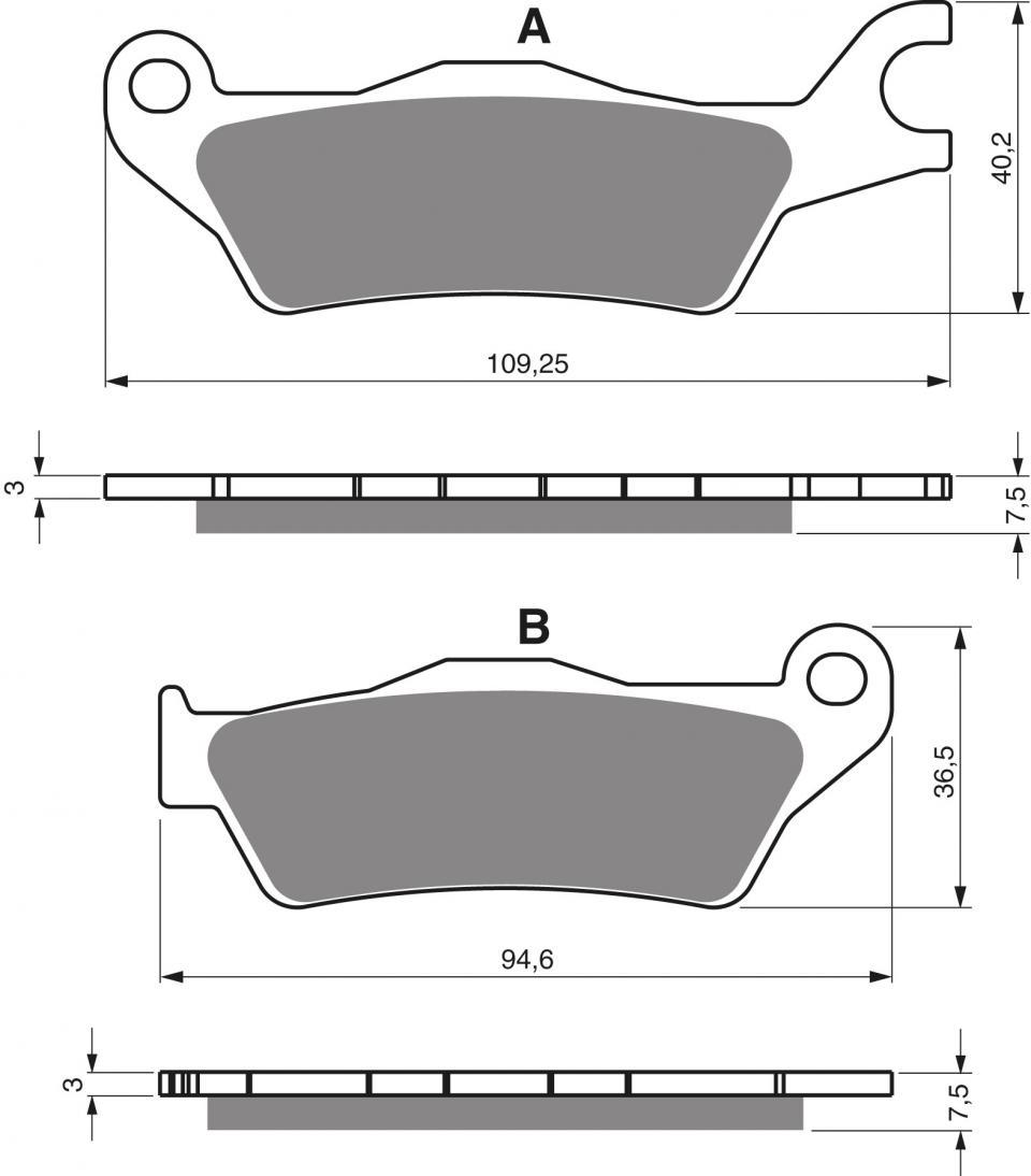 Plaquette de frein Gold Fren pour Moto Honda 150 CBF Unicorn 2011 à 2012 AVG / MB/MC Neuf