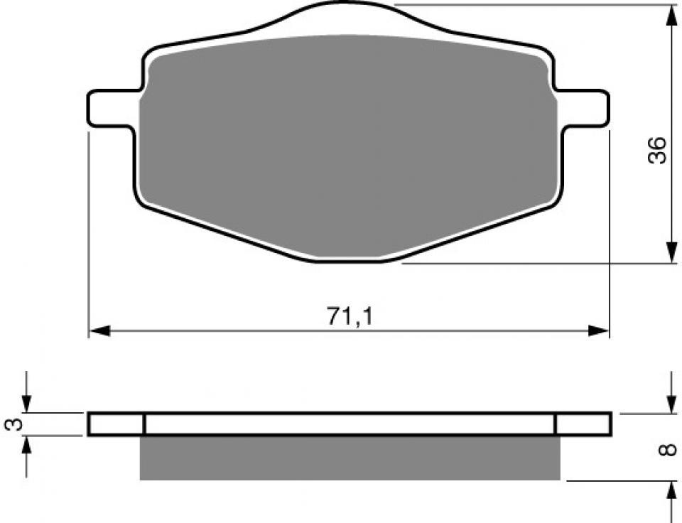 Plaquette de frein Gold Fren pour Moto Yamaha 225 XT 1997 à 2006 AVG / 4VW1/3/5/7/94VWA/B/D/G/J/L Brasil Neuf