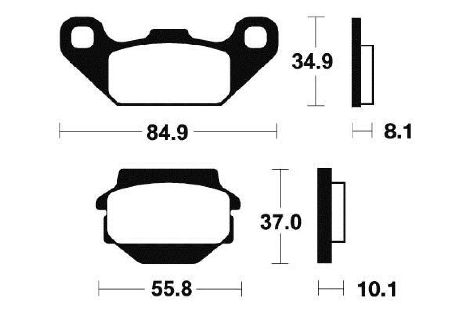 Plaquette de frein Tecnium pour Quad Kawasaki 300 KEF Lakota Sport 2001 à 2002 MA91 / AVG / B1/B2 Neuf