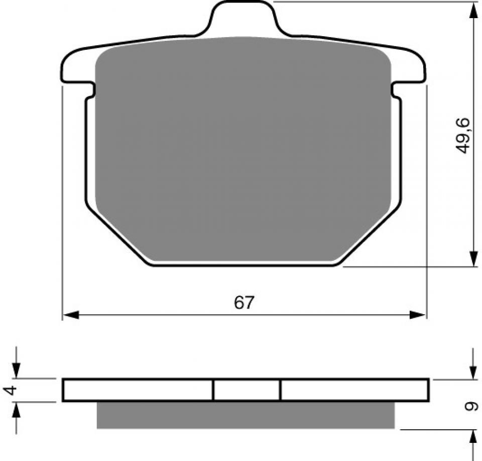 Plaquette de frein KSK pour moto Honda 1000 Cbx Z 1979 à 1980 AVD/ARD 45105-438-004