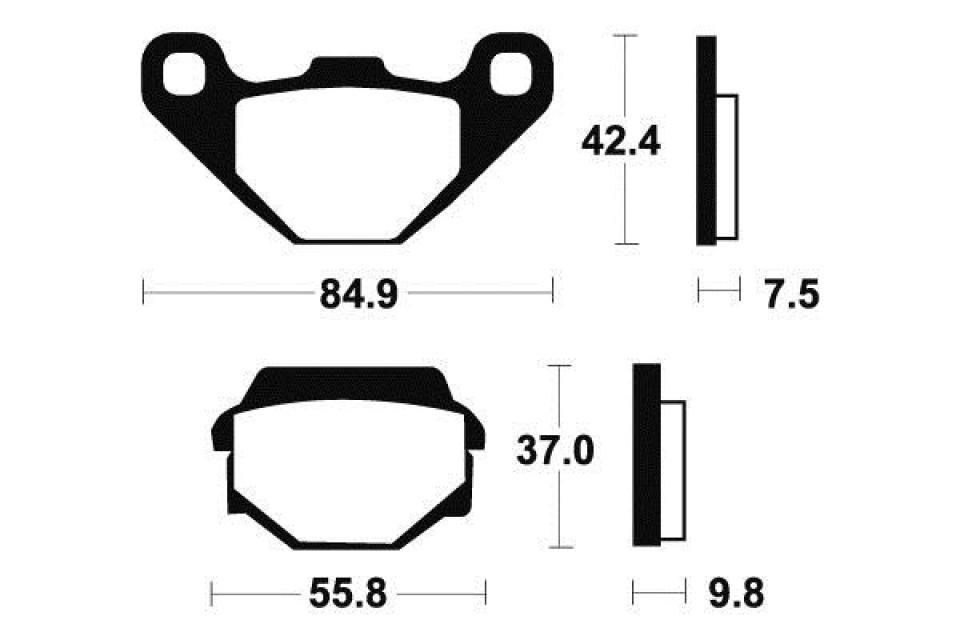 Plaquette de frein Tecnium pour Moto KTM 300 MX 1990 à 1994 AV / AR Neuf