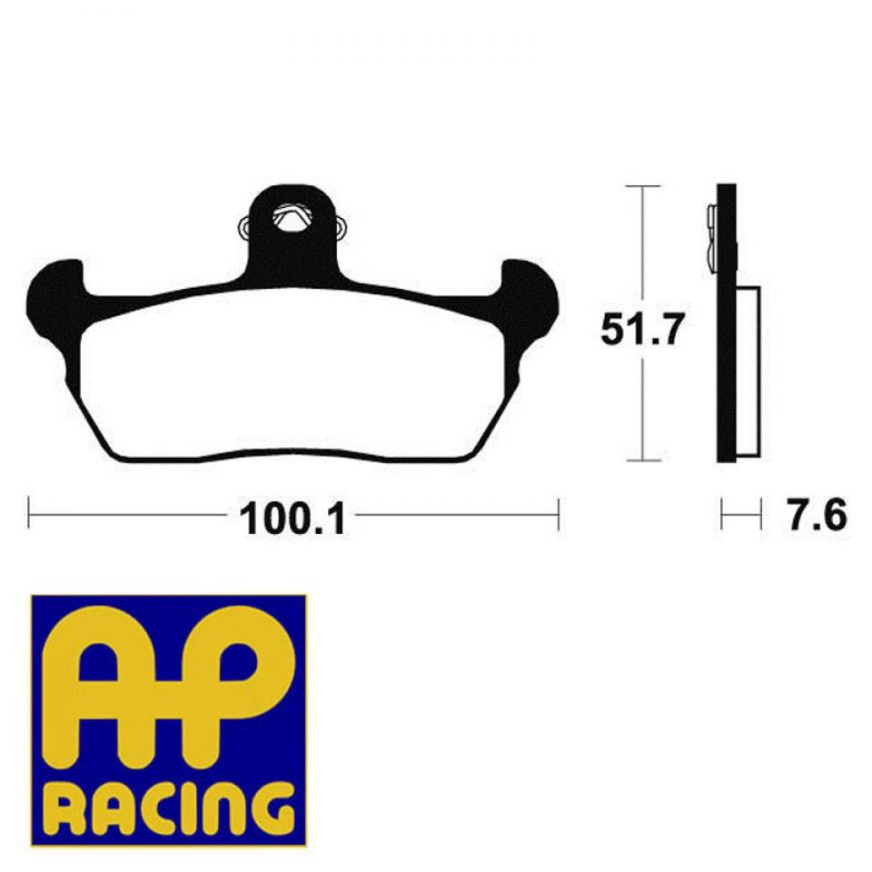 Plaquette de frein AP Racing pour moto Aprilia 125 Tuareg Rally 1990 à 1991 AV