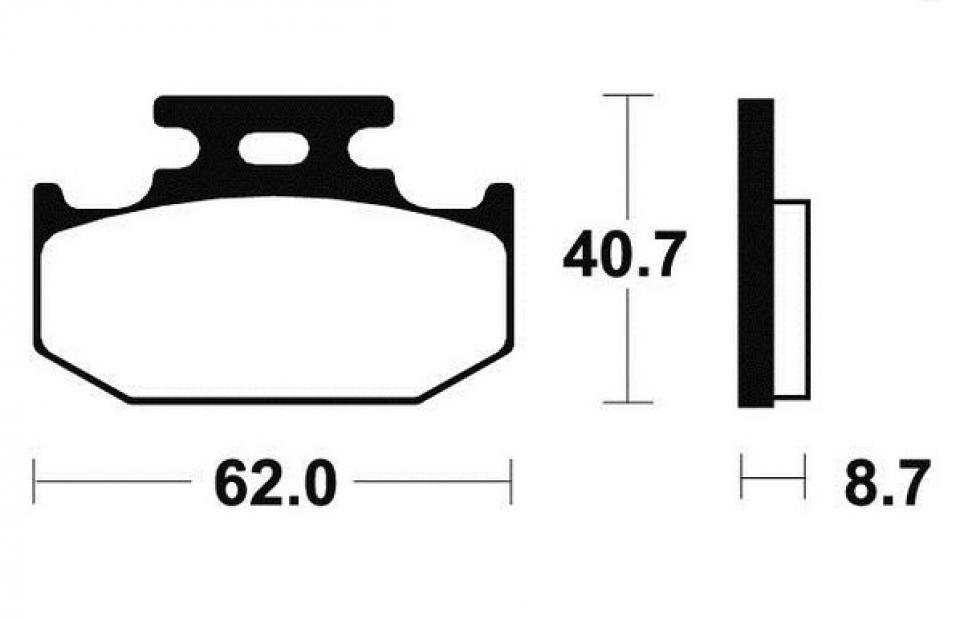 Plaquette de frein Tecnium pour moto Kawasaki 125 KDX 1990-2004 MO132 / arrière Neuf