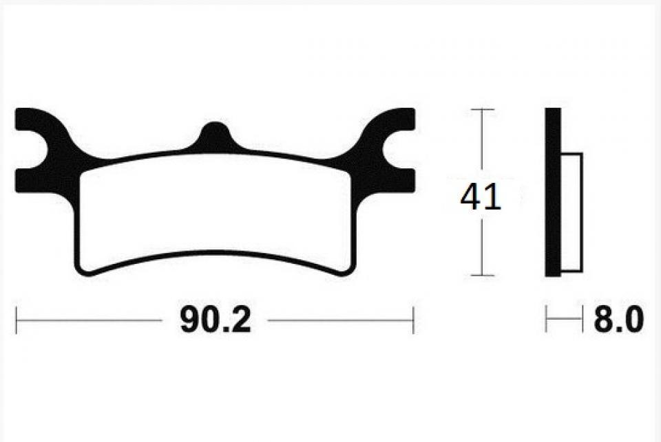 Plaquette de frein Tecnium pour Quad Polaris 500 Sportsman 4X4 Ho 2003 à 2015 MOA287 / arrière Neuf