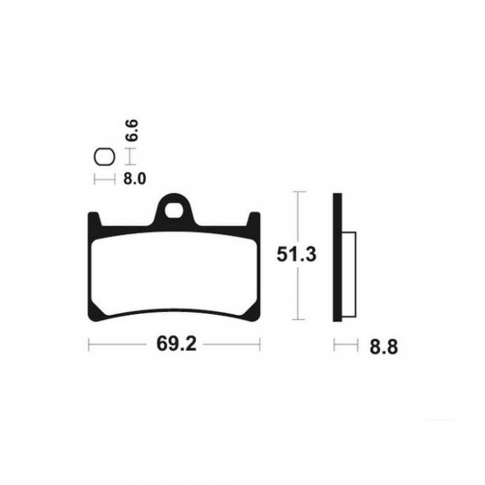 Plaquette de frein Tecnium pour Moto Yamaha 600 YZF600R thundercat 1996 à 2003 MTR134 / Racing compétition Neuf