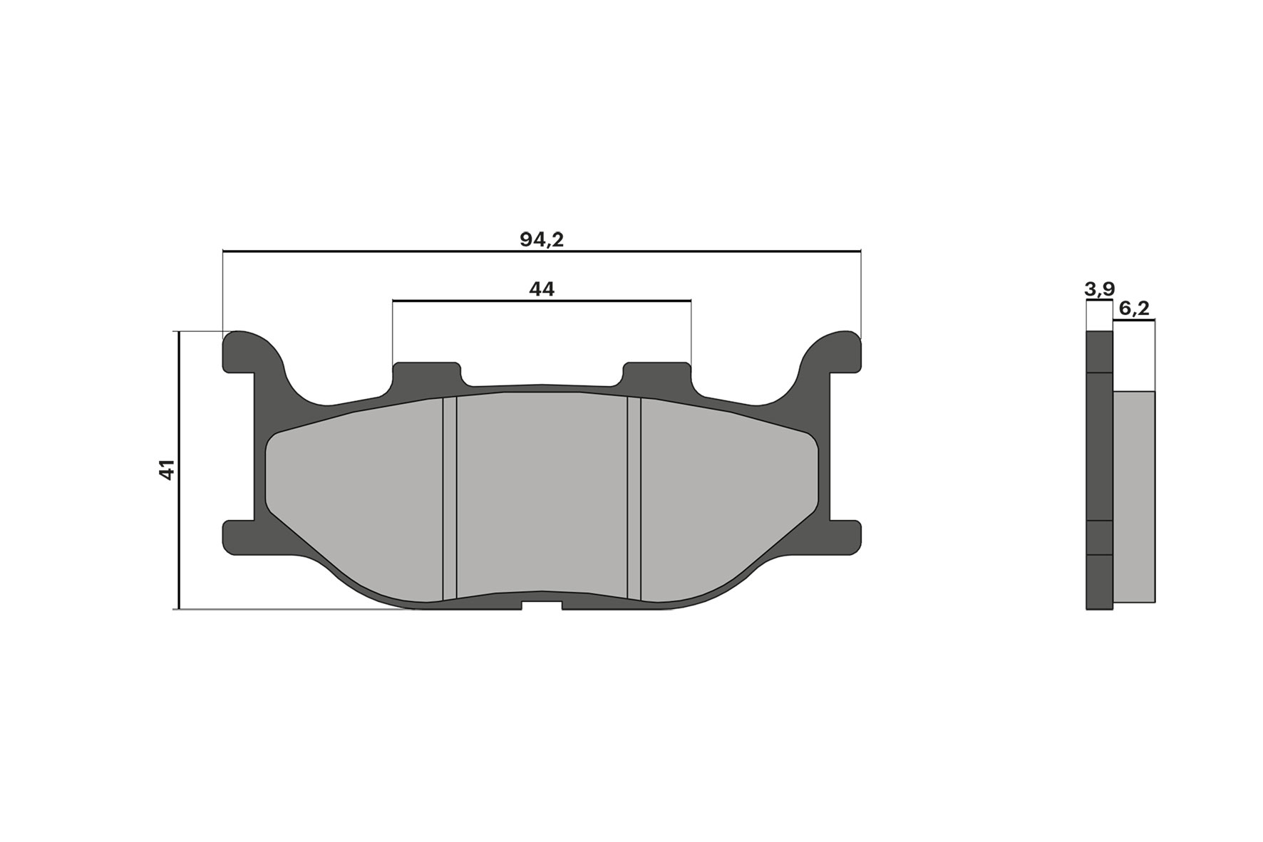 Plaquette de frein Malossi pour Moto Yamaha 600 Xj N Diversion 1998 à 2002 AVG Neuf